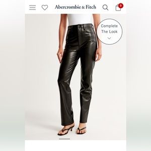 Abercrombie 90’s straight leather pants